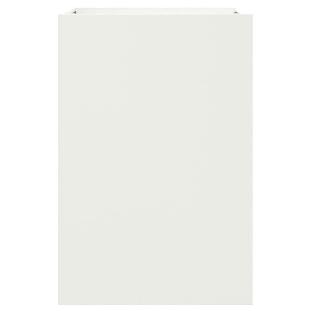 Vaso/floreira 52x48x75 cm aço branco