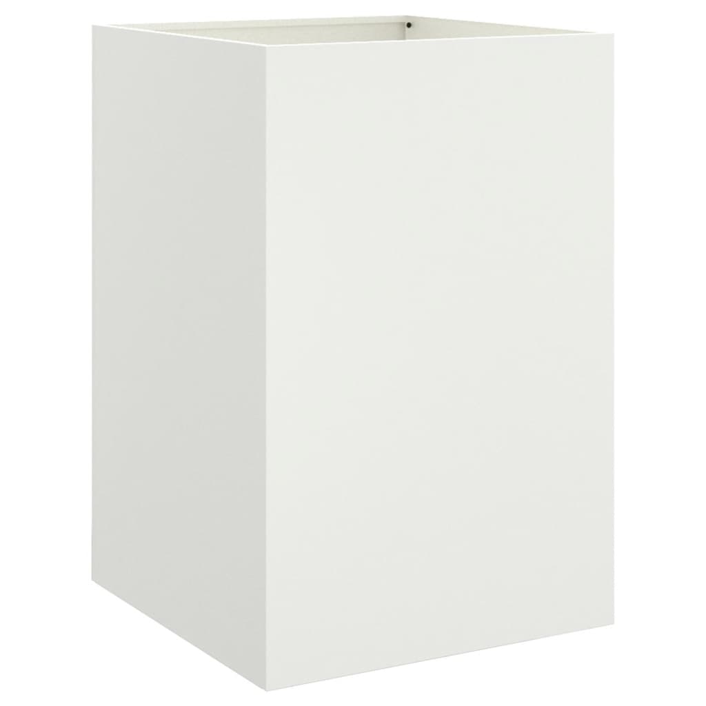 Vaso/floreira 52x48x75 cm aço branco