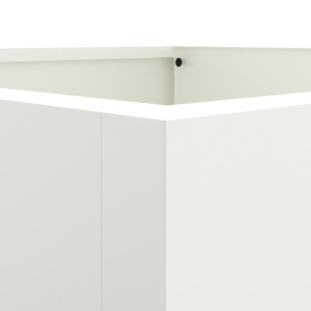 Vaso/floreira 52x48x75 cm aço branco