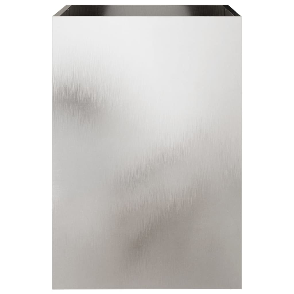 Vaso/floreira 52x48x75 cm aço inoxidável prateado