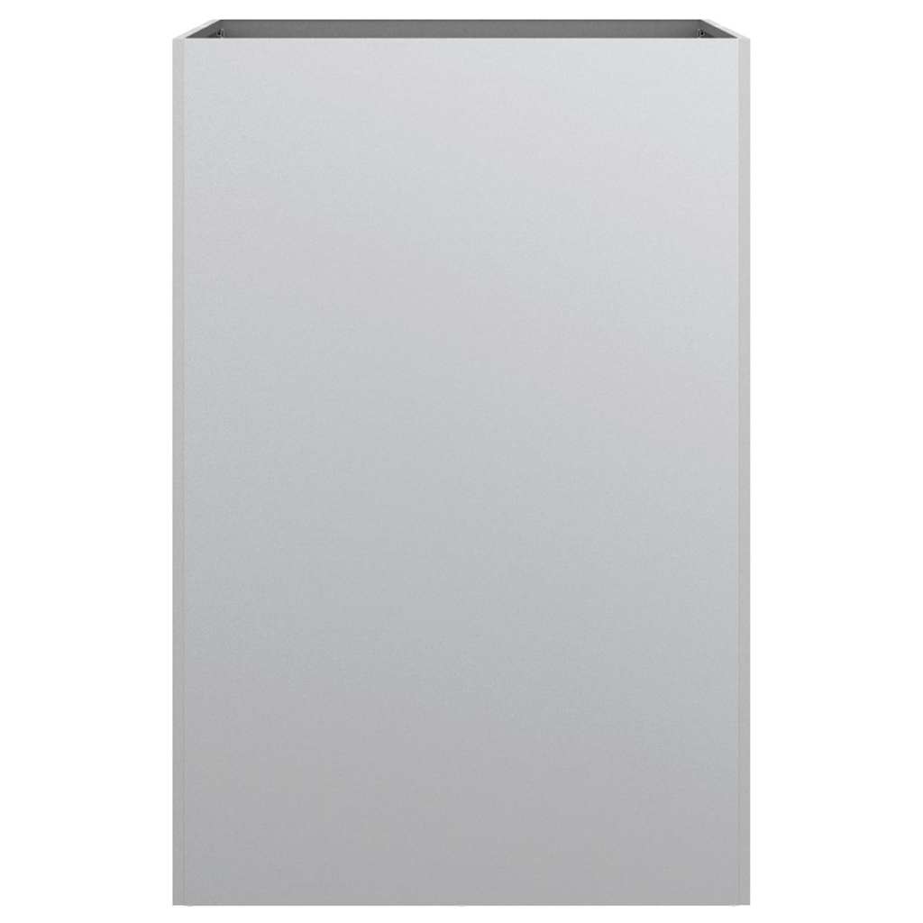 Vaso/floreira 52x48x75 cm aço galvanizado prateado