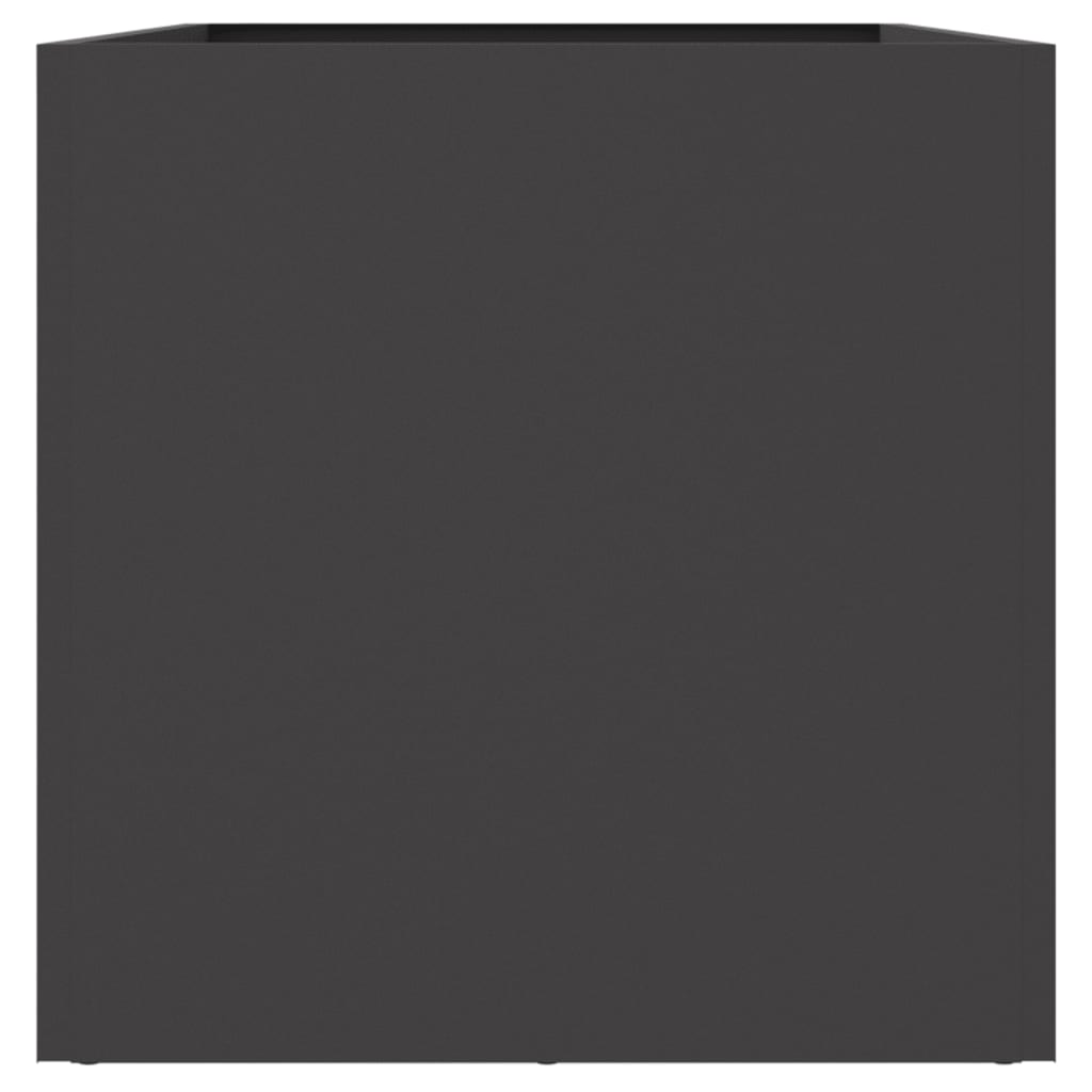 Vaso/floreira 62x30x29 cm aço preto