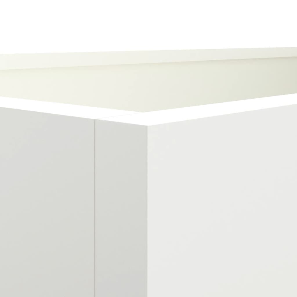 Vaso/floreira 62x30x29 cm aço branco