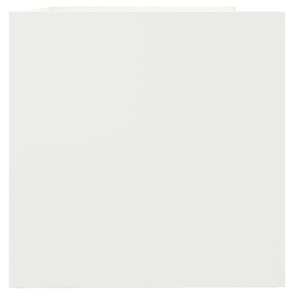 Vaso/floreira 62x40x39 cm aço branco