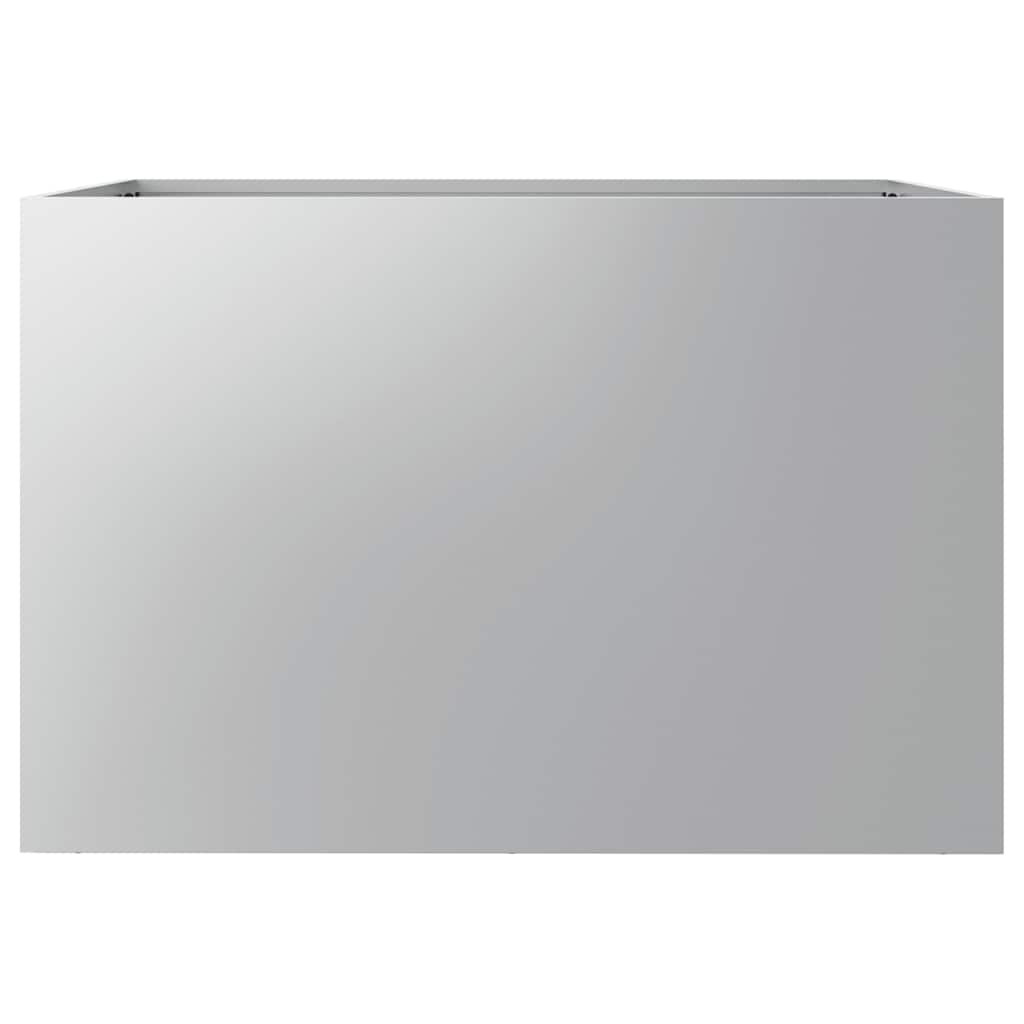 Vaso/floreira 62x40x39 cm aço galvanizado prateado