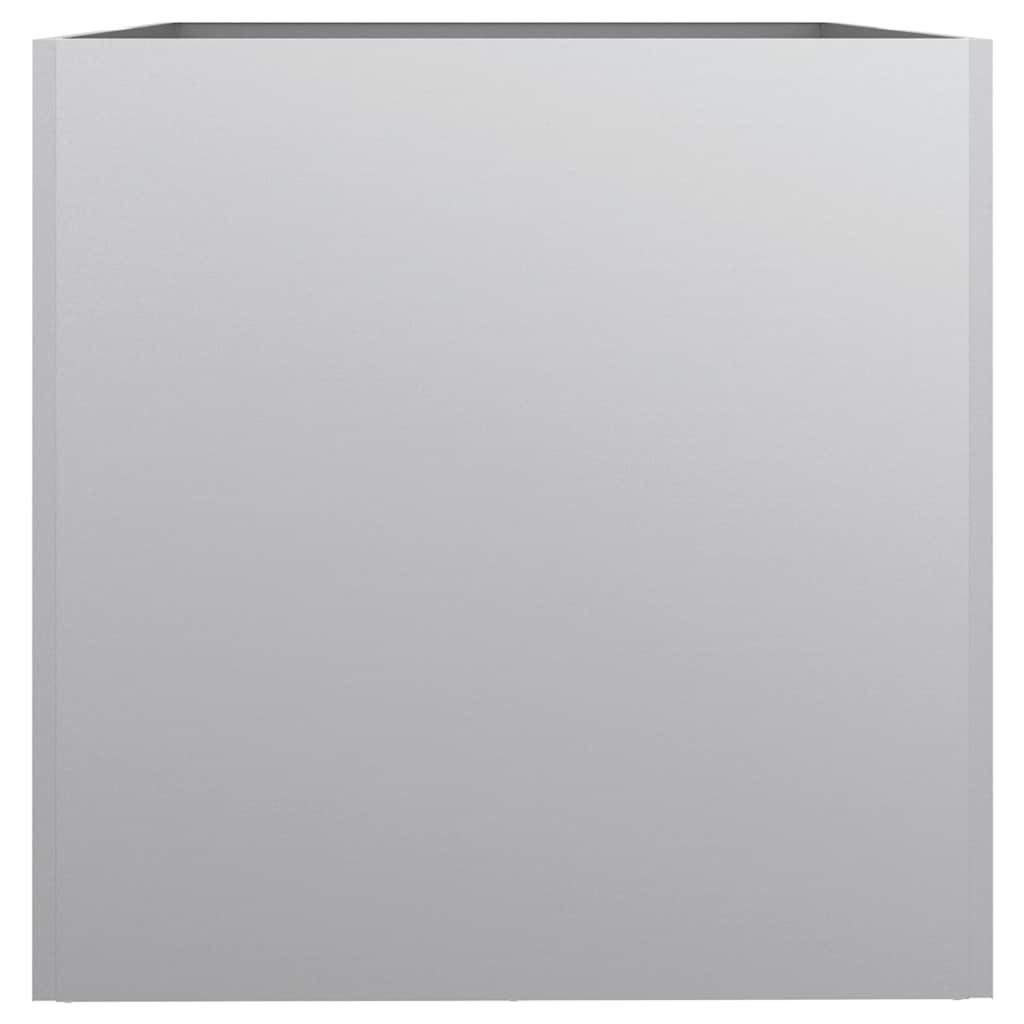 Vaso/floreira 62x40x39 cm aço galvanizado prateado