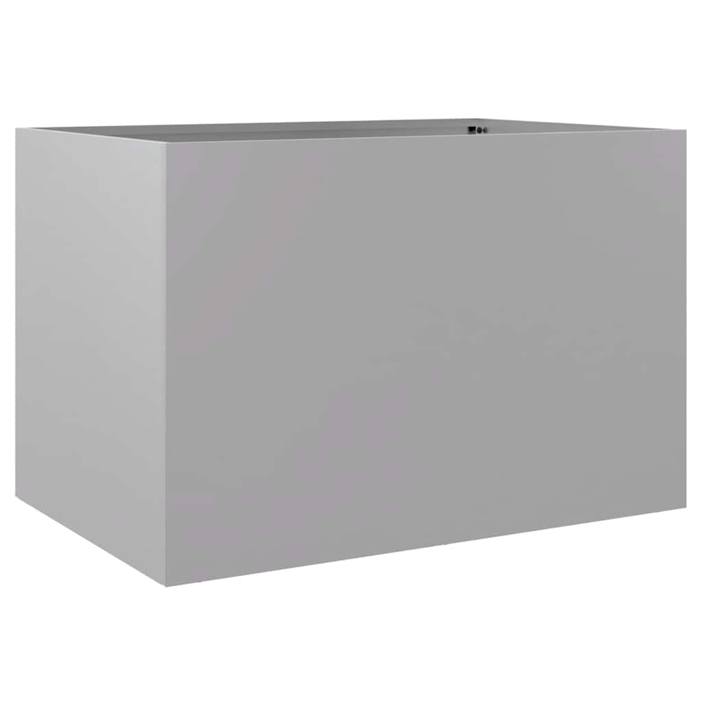 Vaso/floreira 62x47x46 cm aço galvanizado prateado