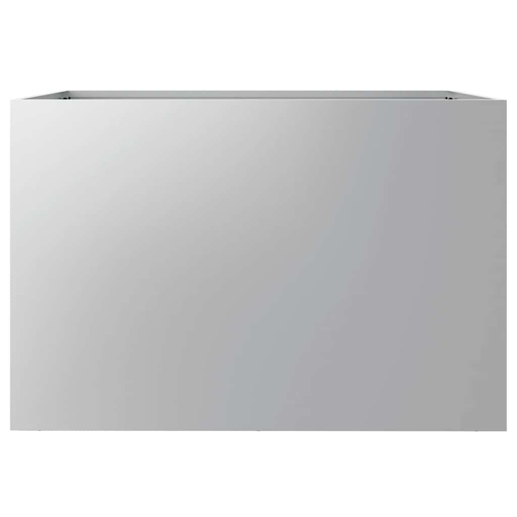 Vaso/floreira 62x47x46 cm aço galvanizado prateado