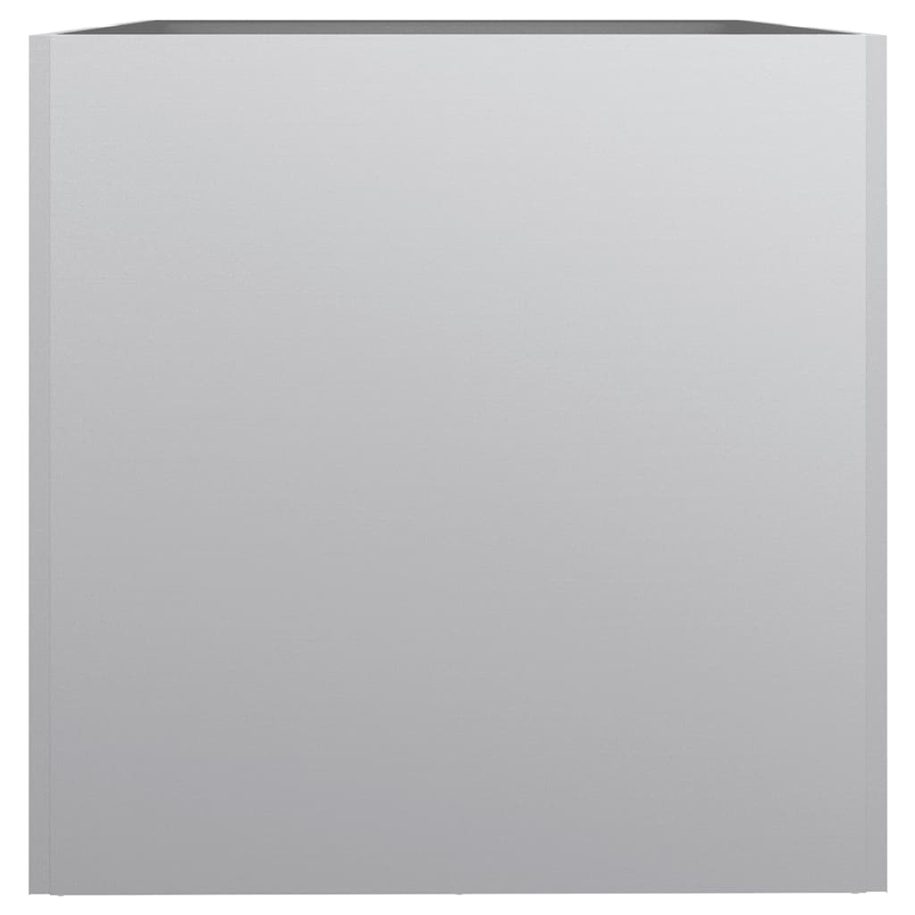 Vaso/floreira 62x47x46 cm aço galvanizado prateado