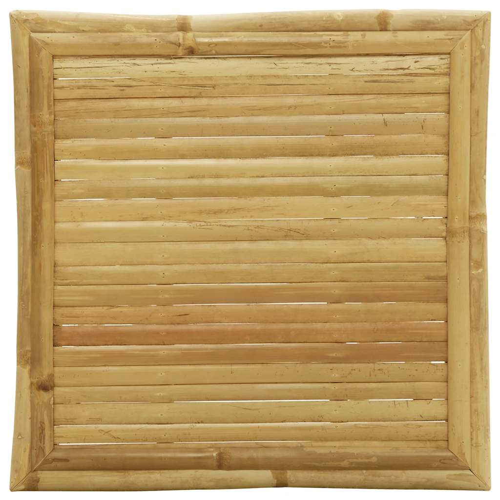 3 pcs conjunto bistrô dobrável c/ almofadões branco nata bambu