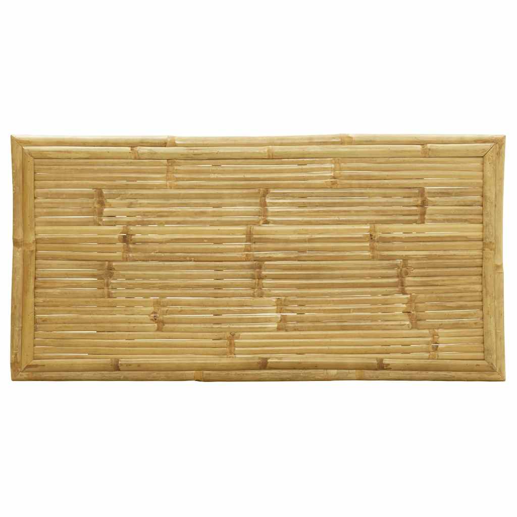 5 pcs conjunto bistrô dobrável c/ almofadões branco nata bambu