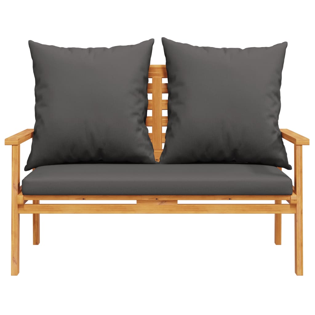 4 pcs conjunto lounge de jardim com almofadões acácia maciça