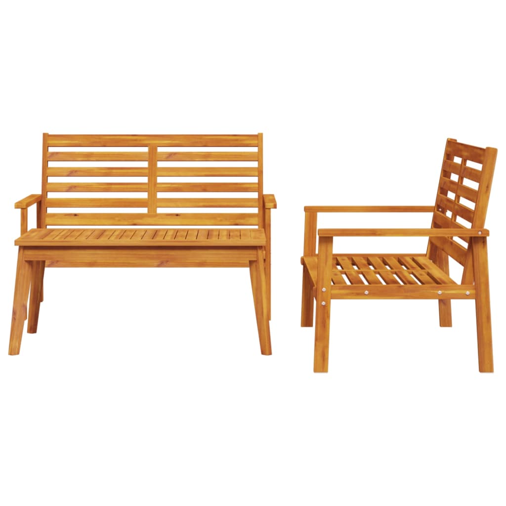 3 pcs conjunto lounge de jardim madeira de acácia maciça