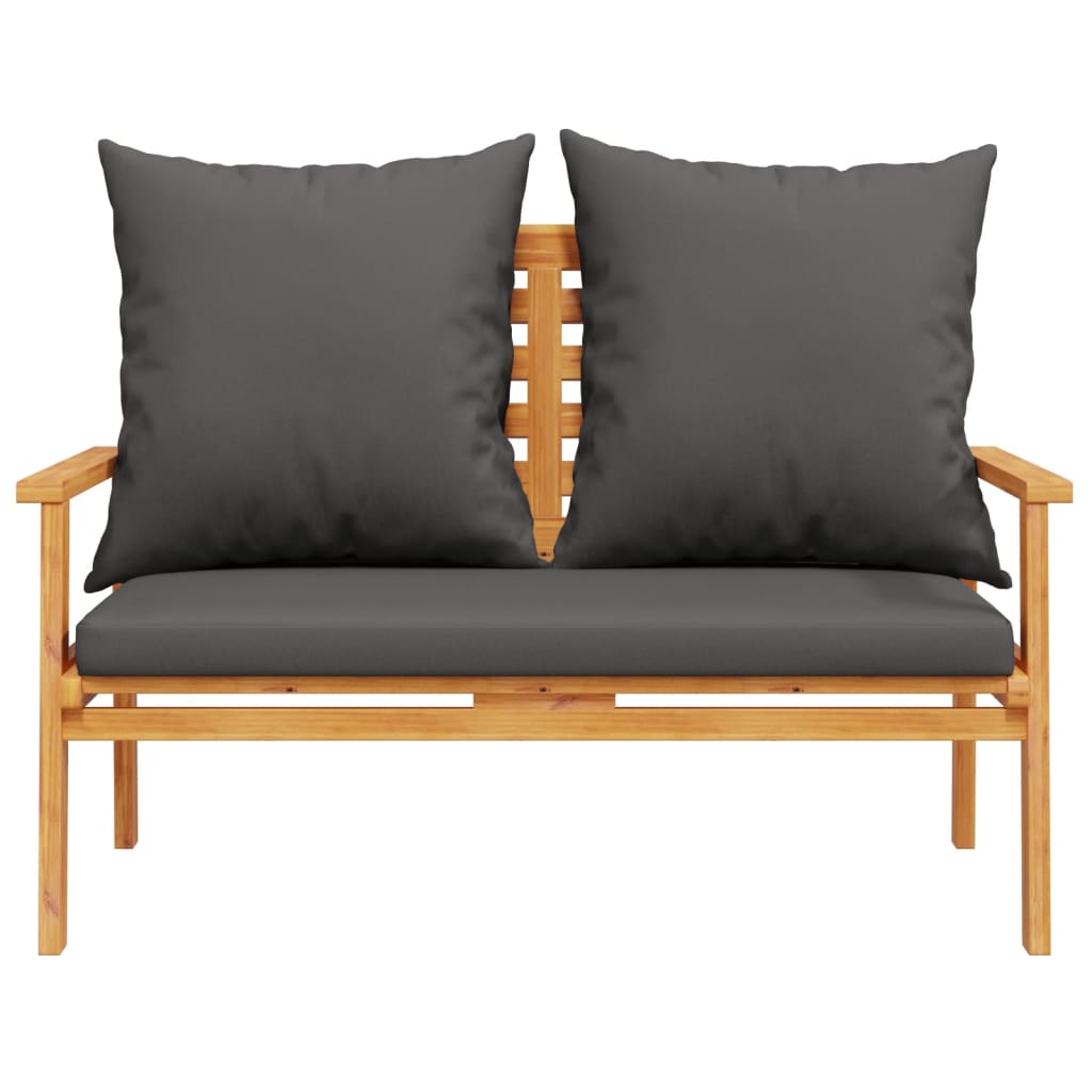 3 pcs conjunto lounge de jardim c/ almofadões acácia maciça