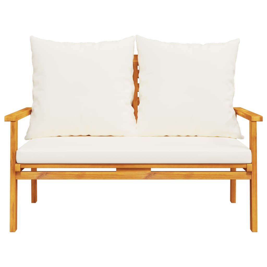 5 pcs conjunto lounge de jardim c/ almofadões acácia maciça