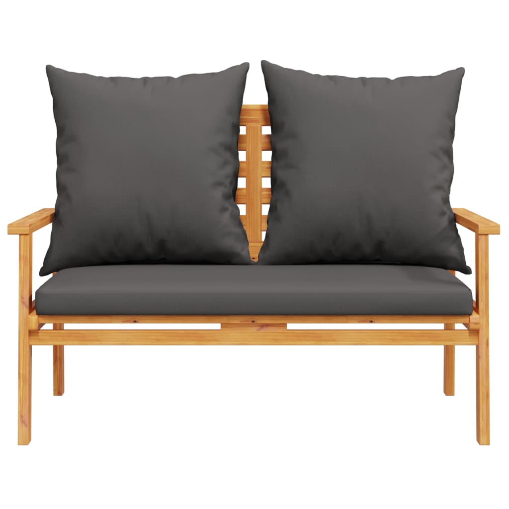 5 pcs conjunto lounge de jardim c/ almofadões acácia maciça