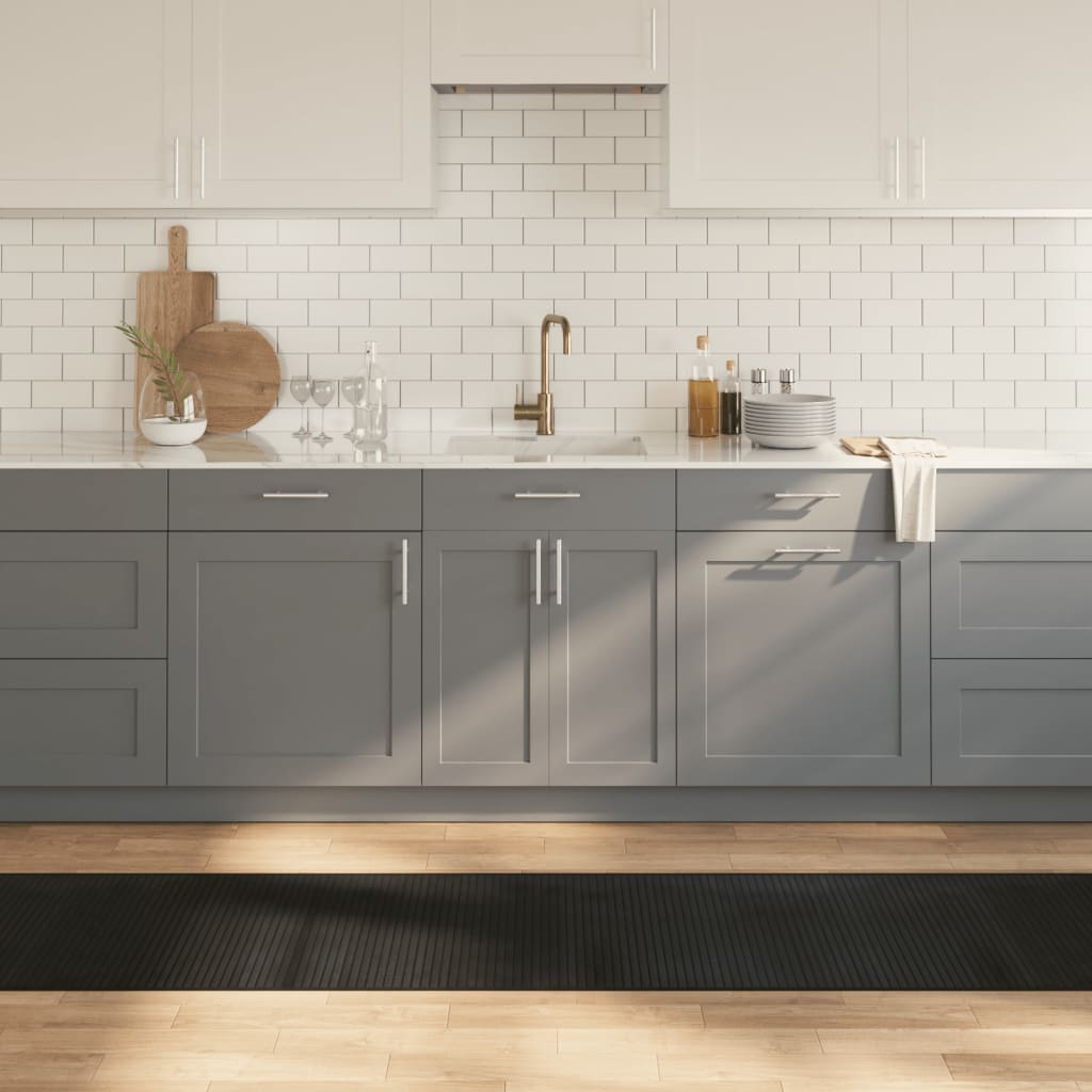 Tapete retangular 60x500 cm bambu preto