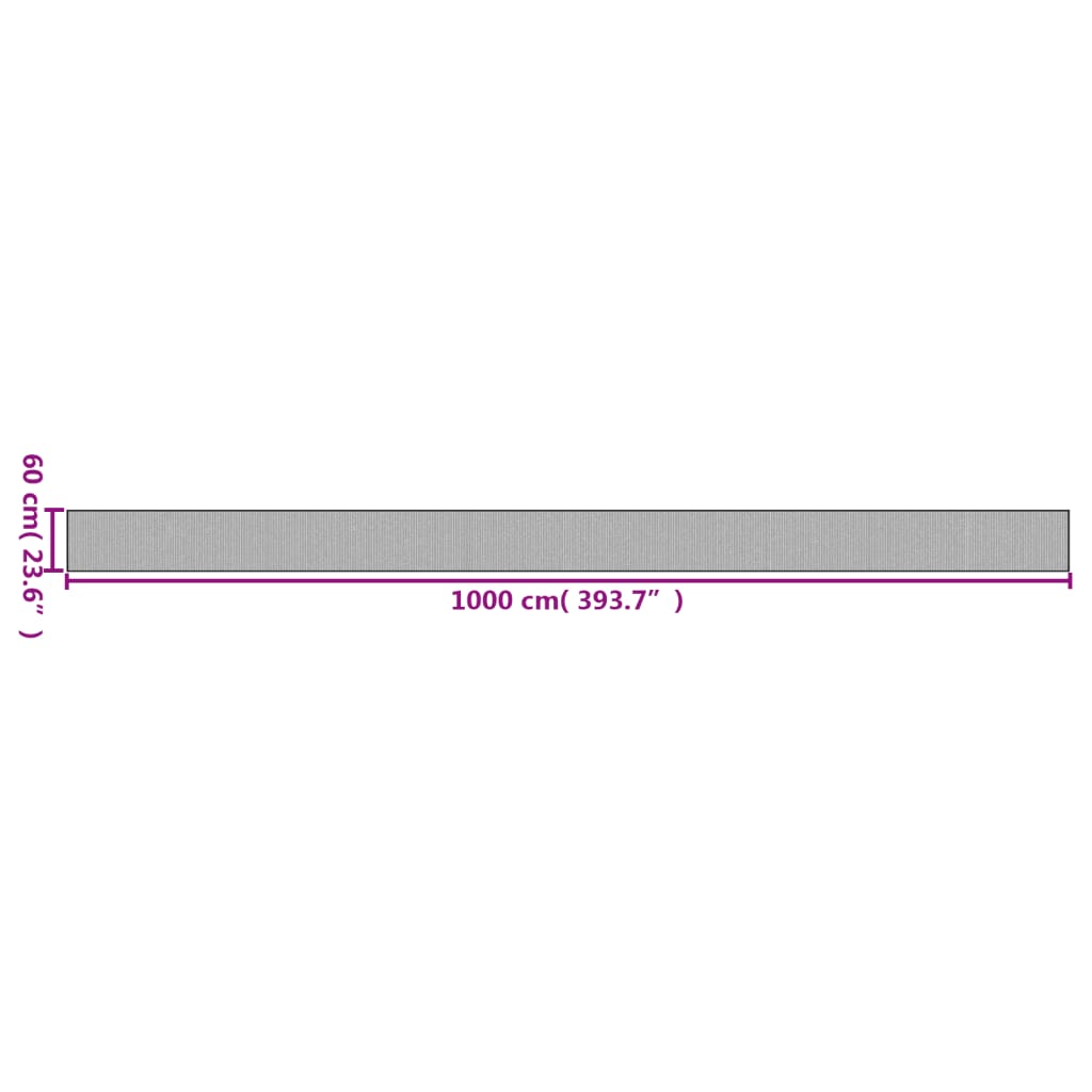 Tapete retangular 60x1000 cm bambu cor natural clara