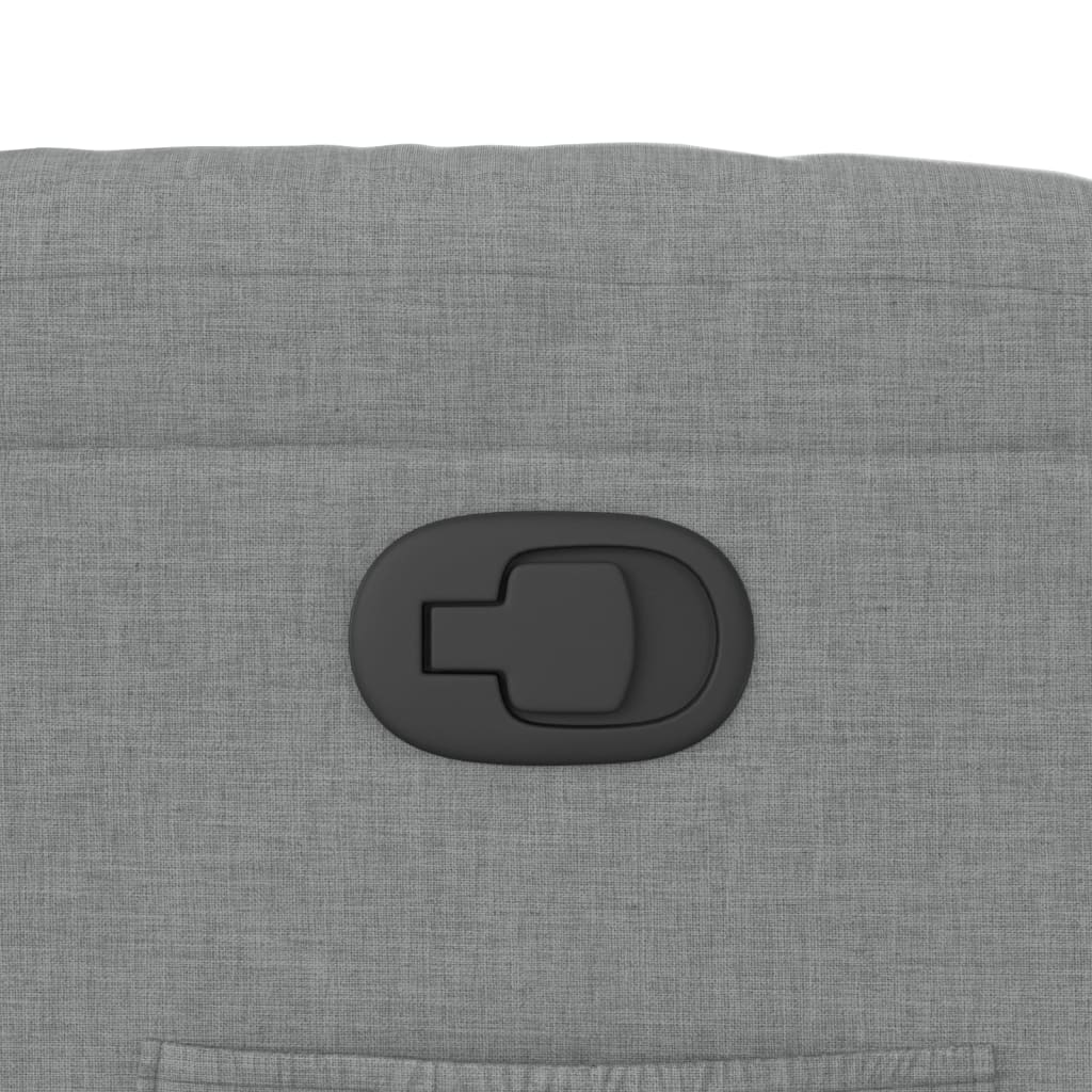 Poltrona reclinável tecido cinzento-claro