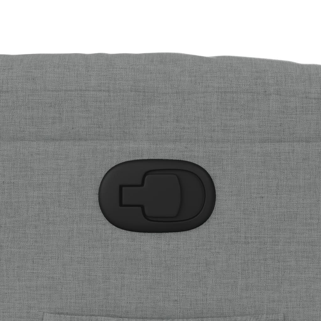 Poltrona reclinável tecido cinzento-claro