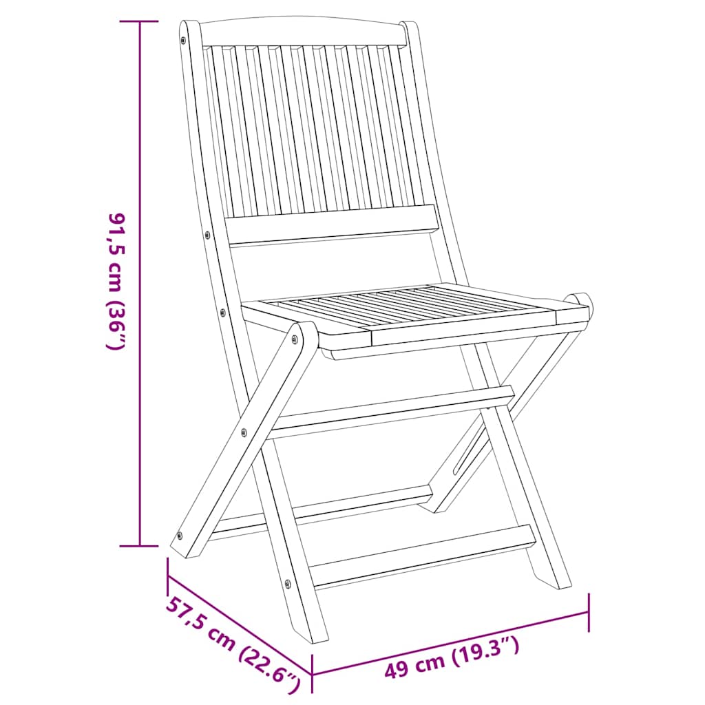 3 pcs conjunto de varanda madeira de acácia maciça