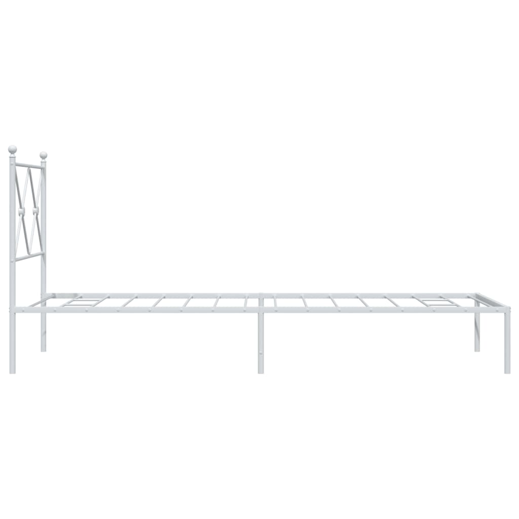 Estrutura de cama sem colchão com cabeceira 75x190 cm branco