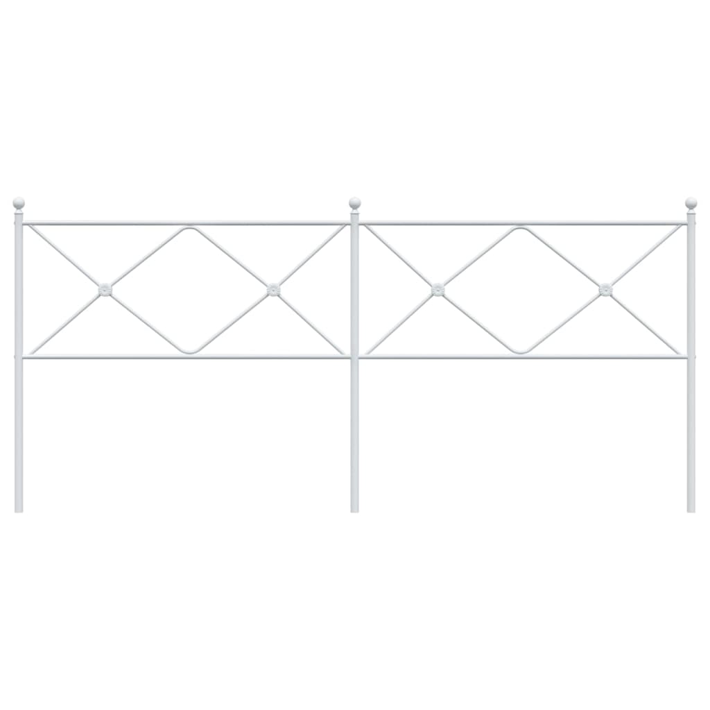 Cabeceira de cama 200 cm metal branco