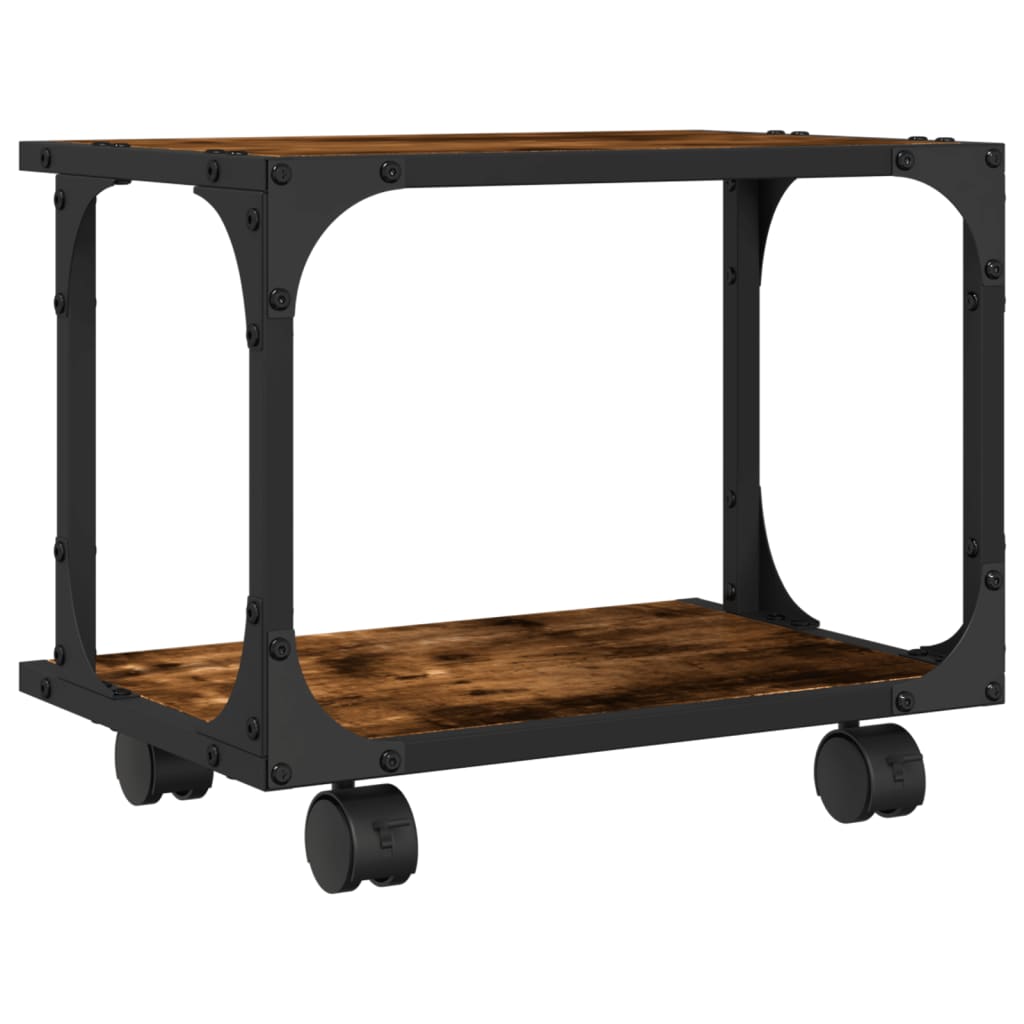 Suporte impressora 2 prateleiras deriv. madeira carvalho fumado