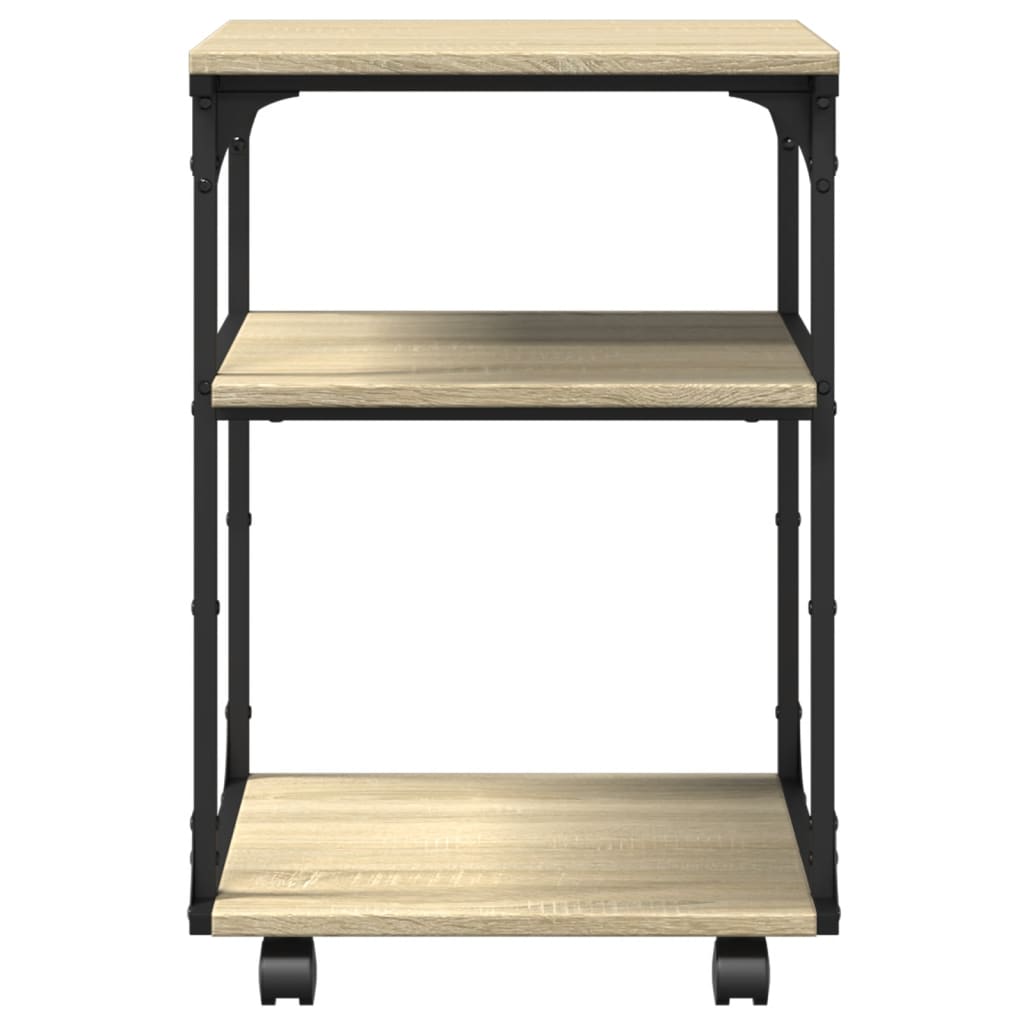 Suporte impressora 3 prateleiras deriv. madeira carvalho sonoma