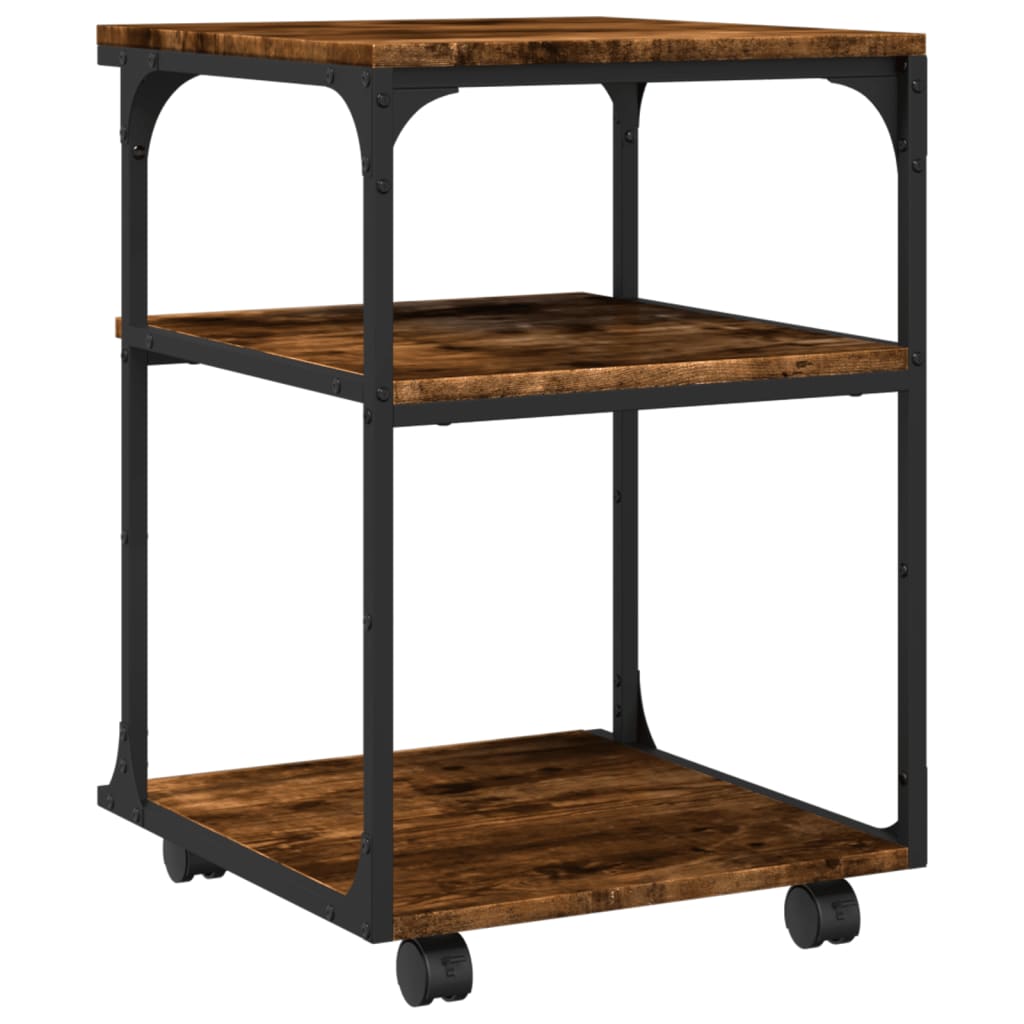 Suporte impressora 3 prateleiras deriv. madeira carvalho fumado