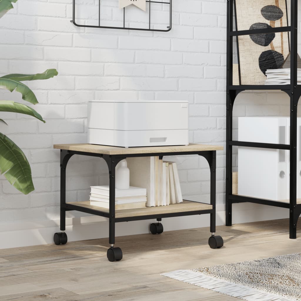 Suporte impressora 2 prateleiras deriv. madeira carvalho sonoma