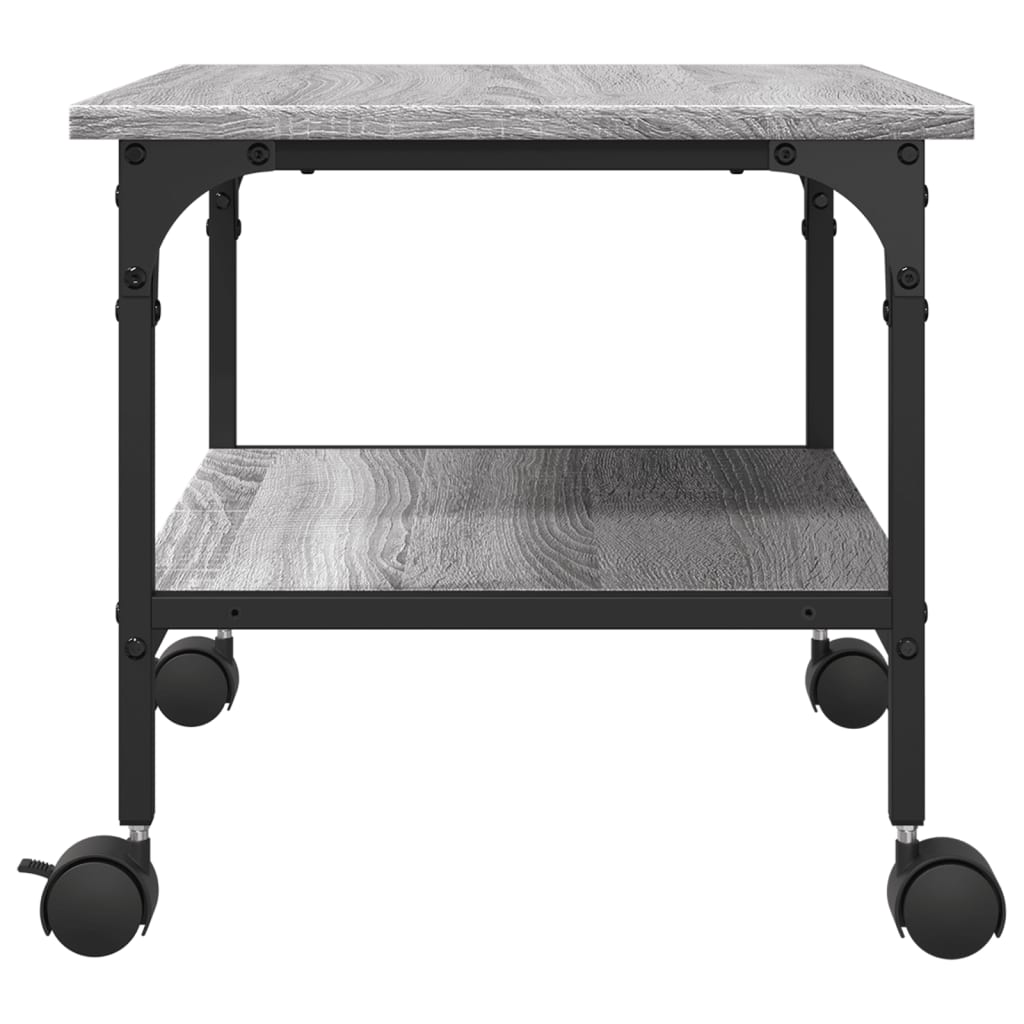 Suporte impressora 2 prateleiras deriv. madeira cinza sonoma