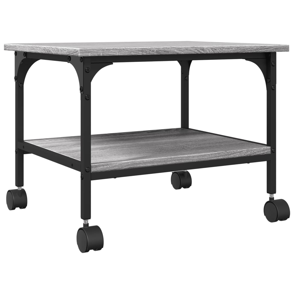 Suporte impressora 2 prateleiras deriv. madeira cinza sonoma