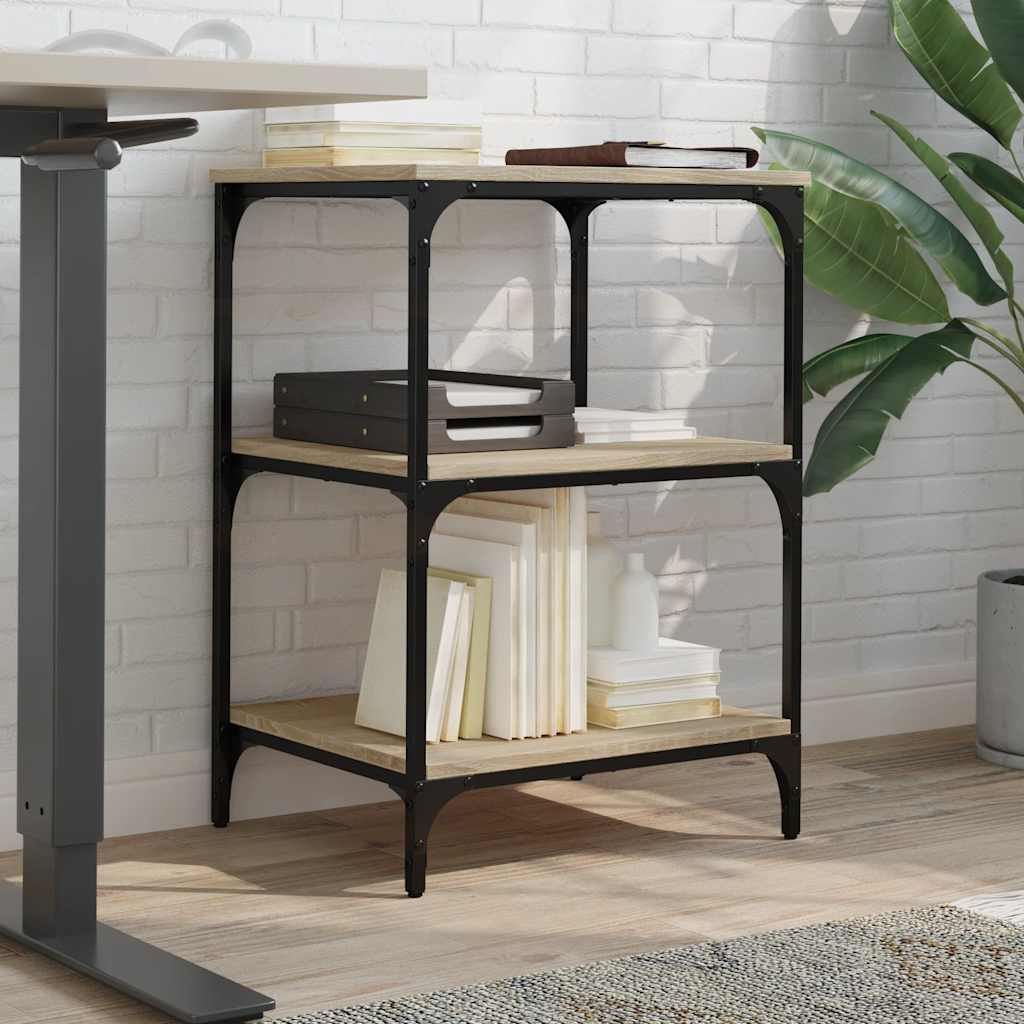 Suporte impressora 3 prateleiras deriv. madeira carvalho sonoma