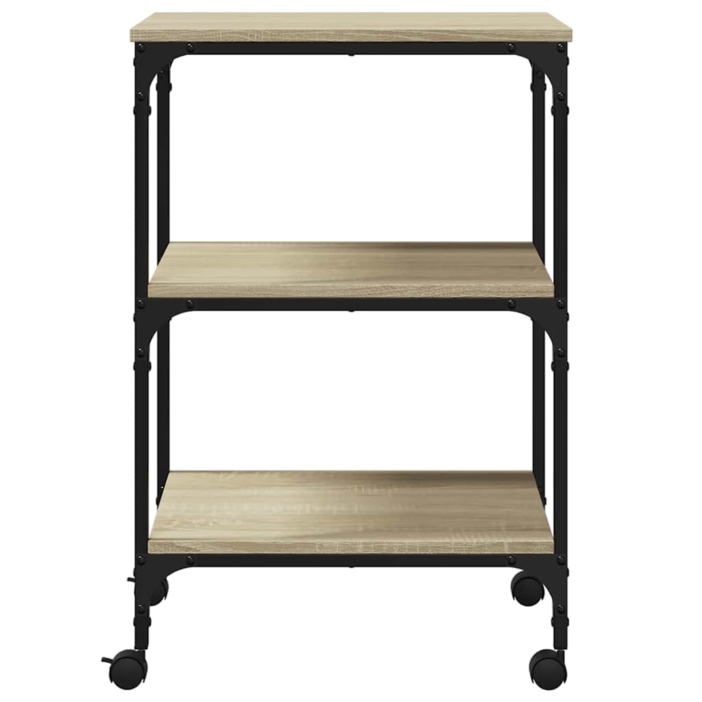 Suporte impressora 3 prateleiras deriv. madeira carvalho sonoma