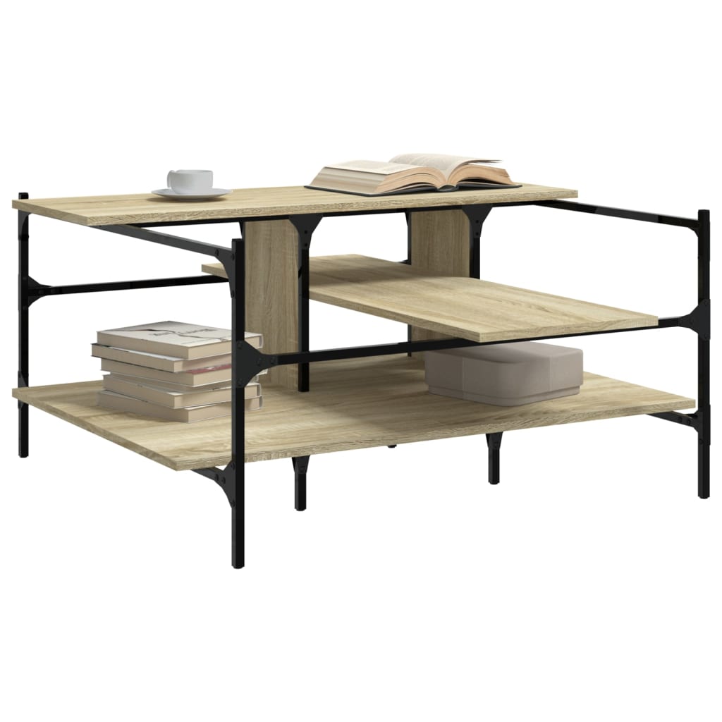 Mesa centro 100x100x48,5cm derivados madeira de carvalho sonoma