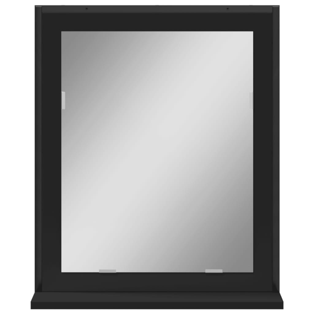 Espelho de WC c/ prateleira 50x12x60 cm derivados madeira preto
