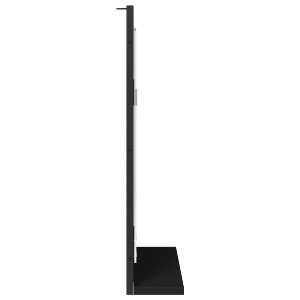 Espelho de WC c/ prateleira 50x12x60 cm derivados madeira preto