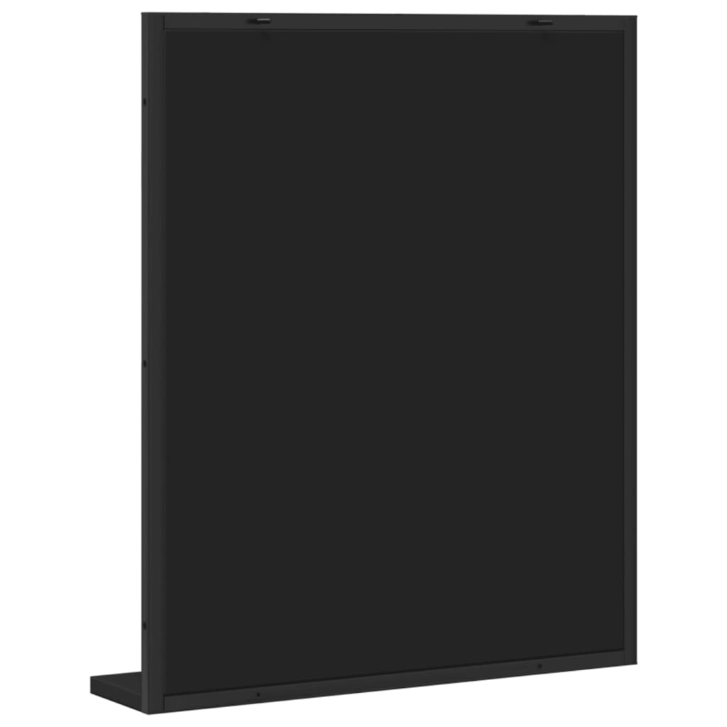Espelho de WC c/ prateleira 50x12x60 cm derivados madeira preto