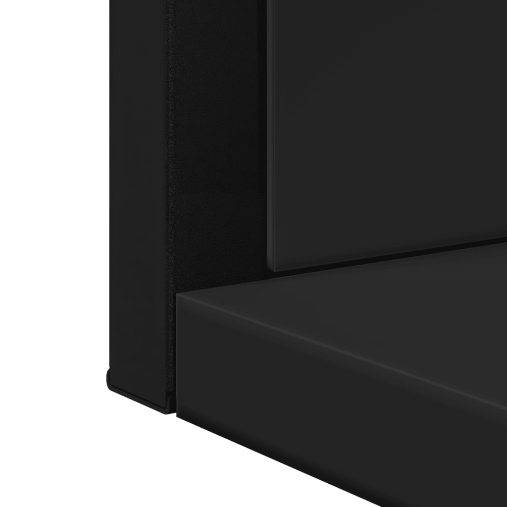 Espelho de WC c/ prateleira 50x12x60 cm derivados madeira preto