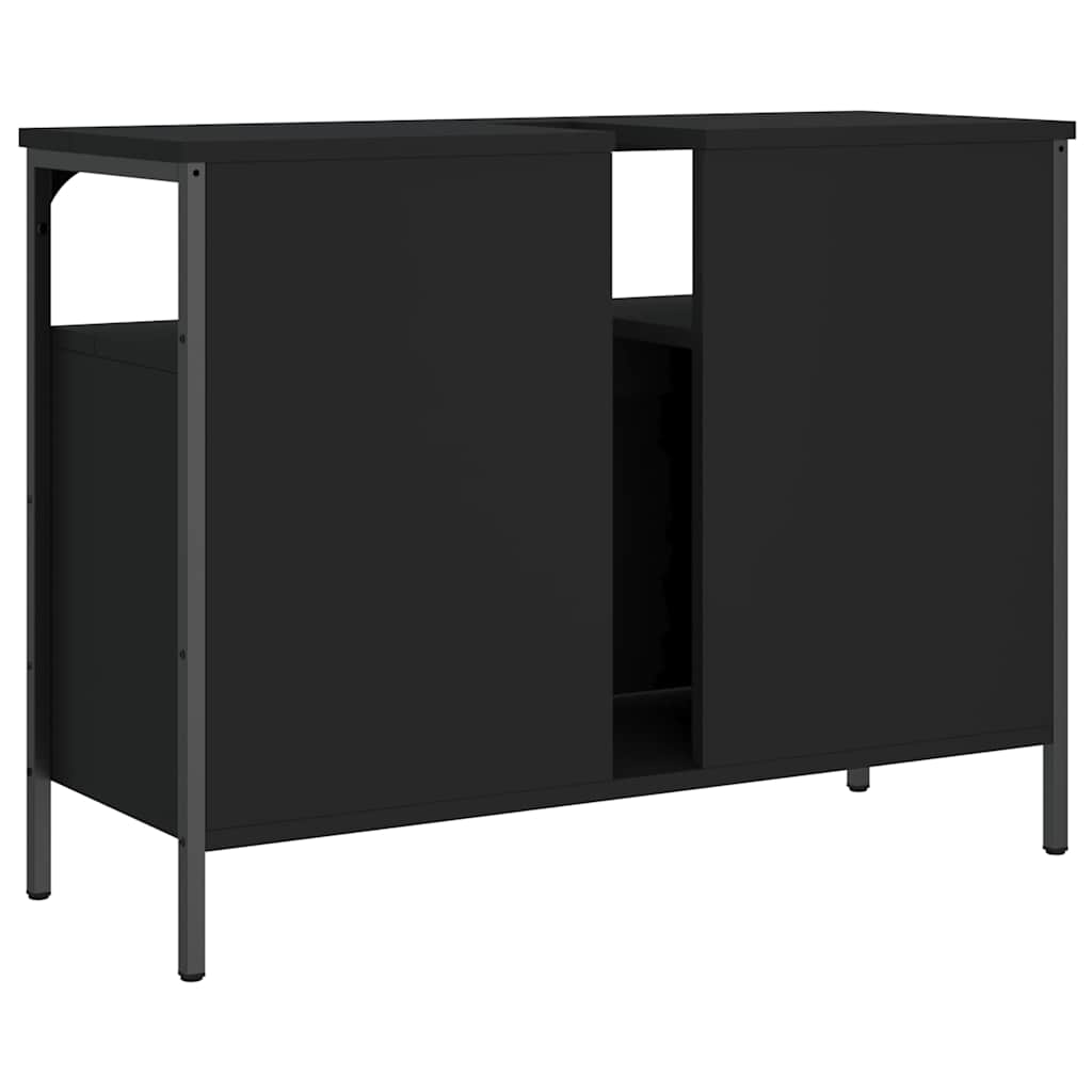 Móvel para lavatório 80x30x60 cm derivados de madeira preto