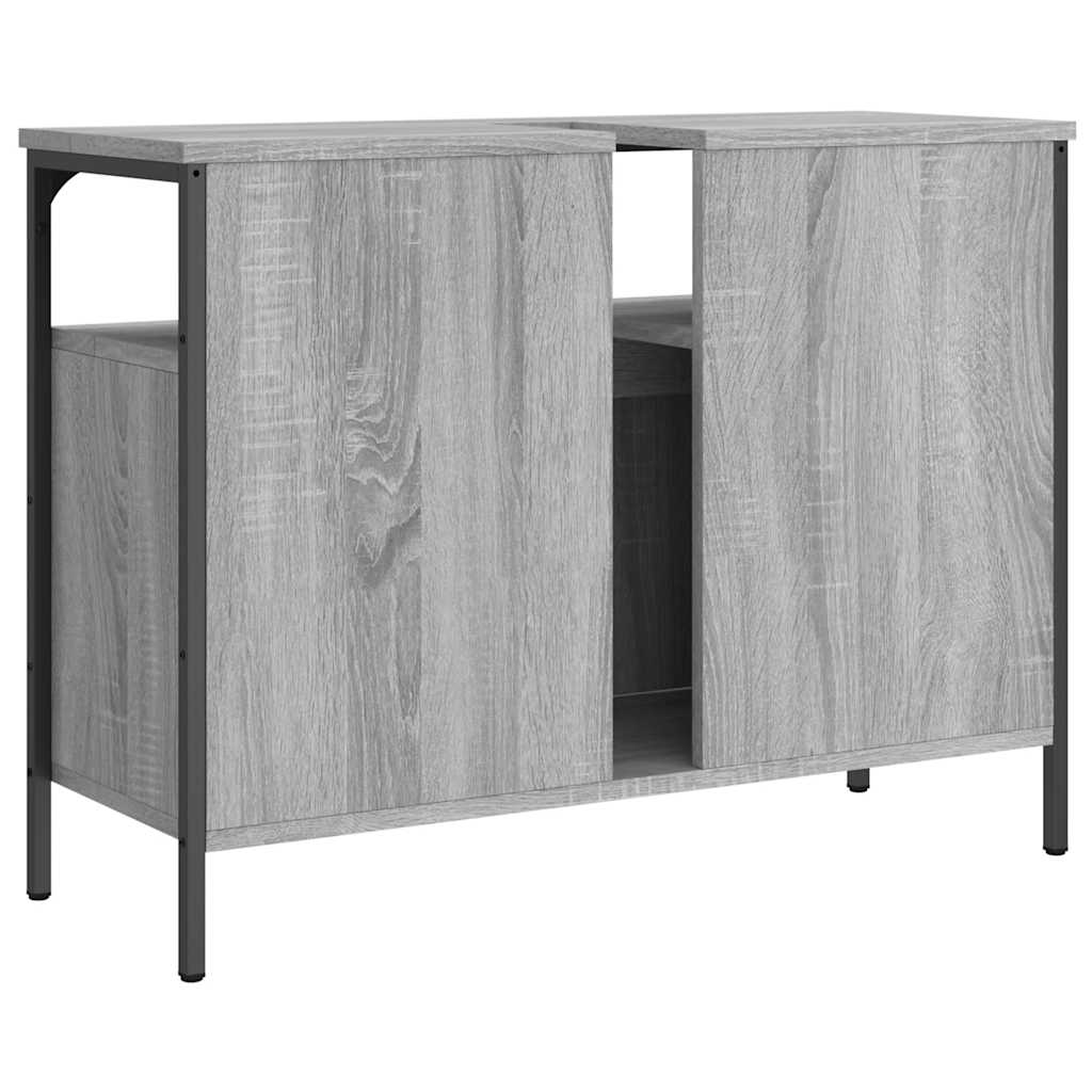 Móvel p/ lavatório 80x30x60cm derivados madeira cinzento sonoma