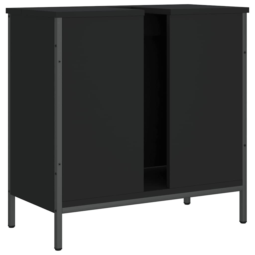 Móvel para lavatório 60x30x60 cm derivados de madeira preto