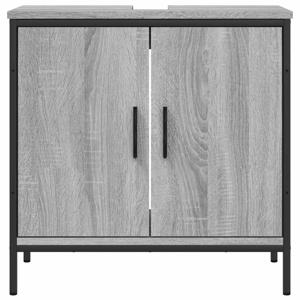 Móvel p/ lavatório 60x30x60cm derivados madeira cinzento sonoma
