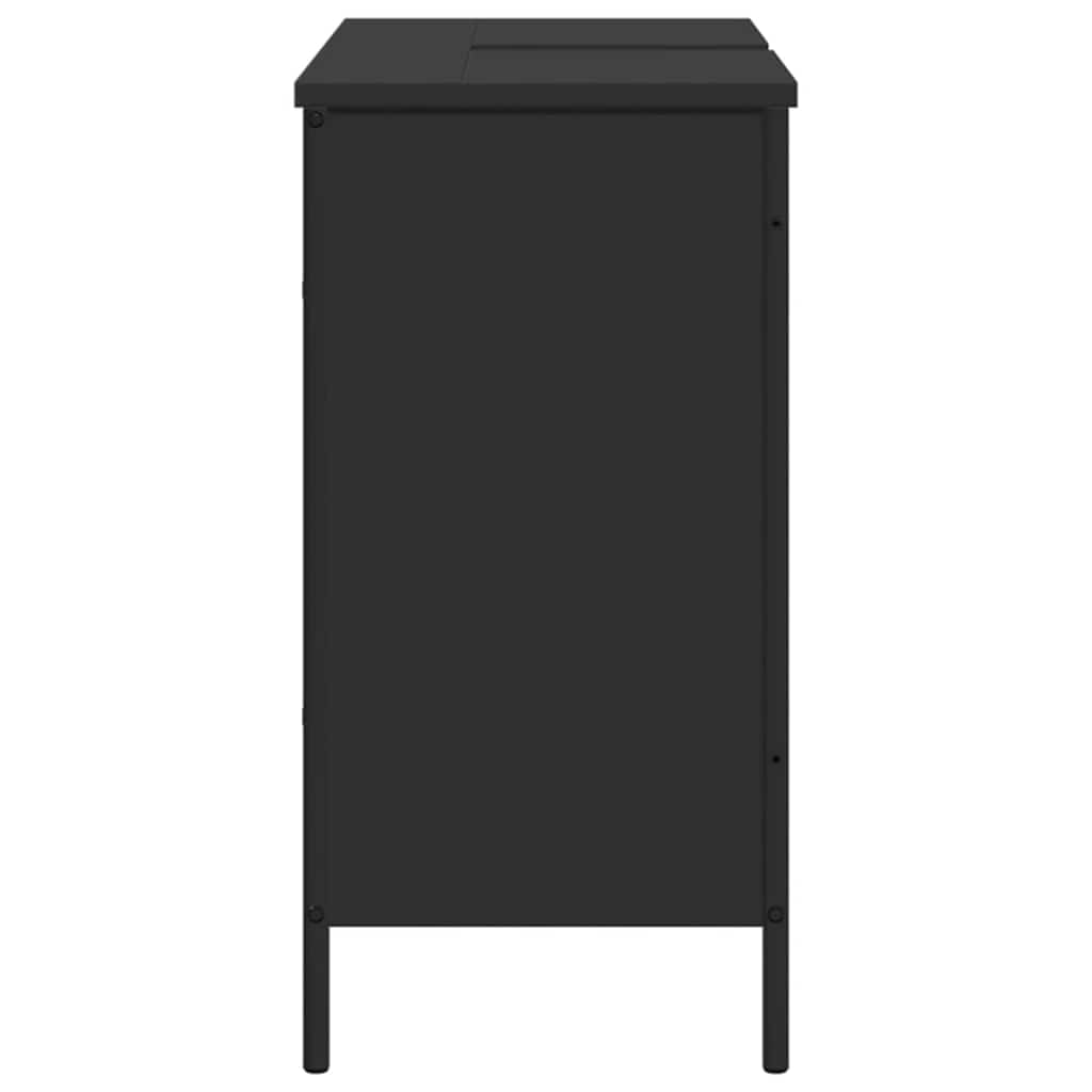 Móvel para lavatório 80x30x60 cm derivados de madeira preto