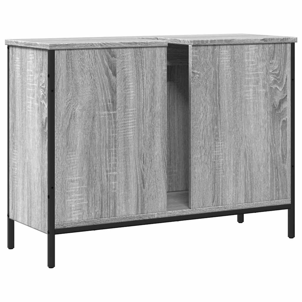Móvel p/ lavatório 80x30x60cm derivados madeira cinzento sonoma