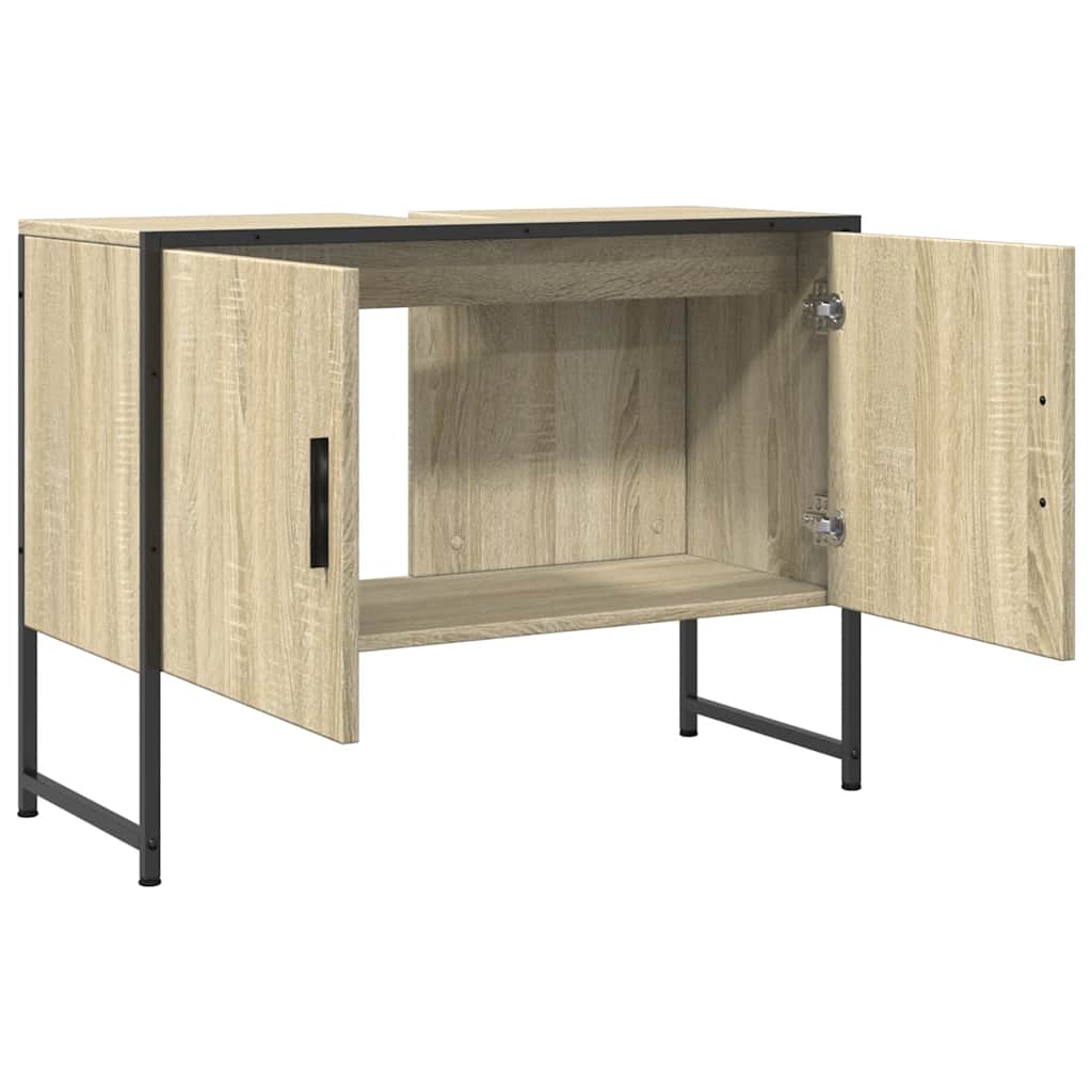 Armário lavatório WC 80x33x60 cm deriv. madeira carvalho sonoma