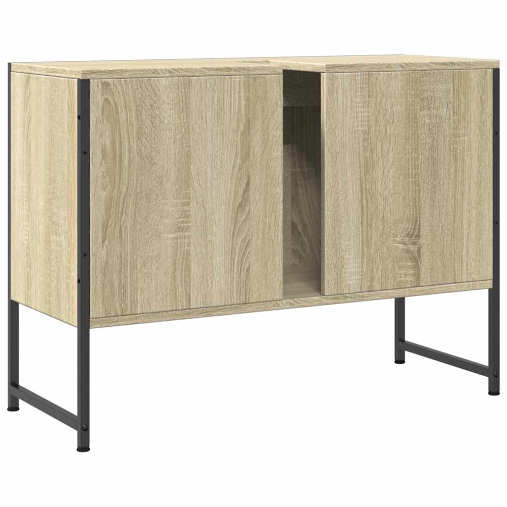 Armário lavatório WC 80x33x60 cm deriv. madeira carvalho sonoma