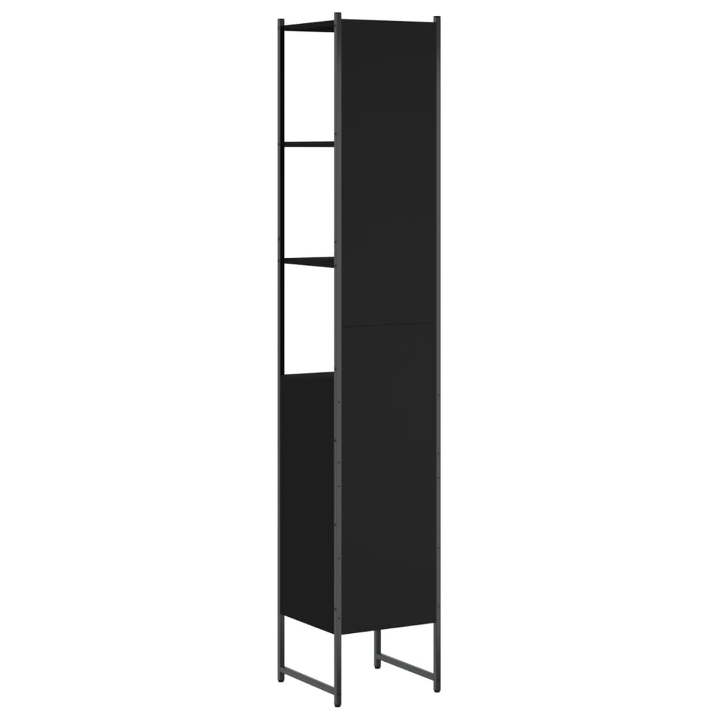 Armário casa de banho 33x33x185,5 cm derivados de madeira preto