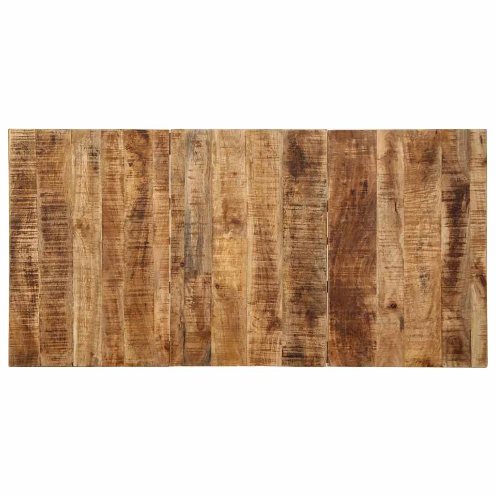 Mesa de jantar 140x70x75 cm madeira de mangueira maciça áspera